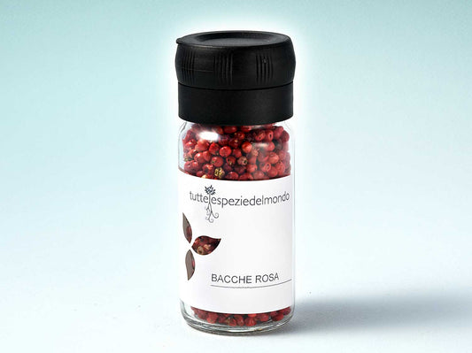 Růžové bobule - Sklenice s uzávěrem mlýnku 25g