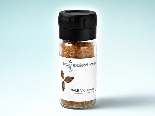Vikingská uzená a kořeněná sůl - Sklenice s uzávěrem mlýnku 100g